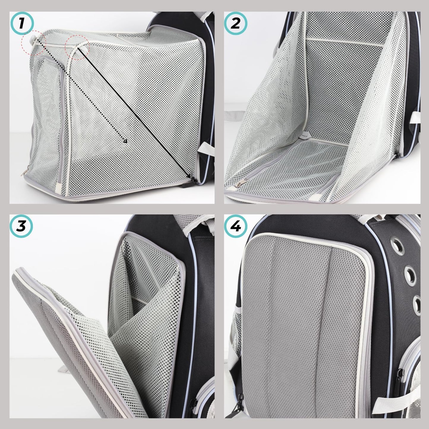 Expandable Cat Backpack Carrier for Large Cats & Small Dogs - Airline Approved Pet Bubble Backpack with Dual-Side Expansion, Perfect for Travel, Hiking & Outdoor Adventures, up to 16Lbs