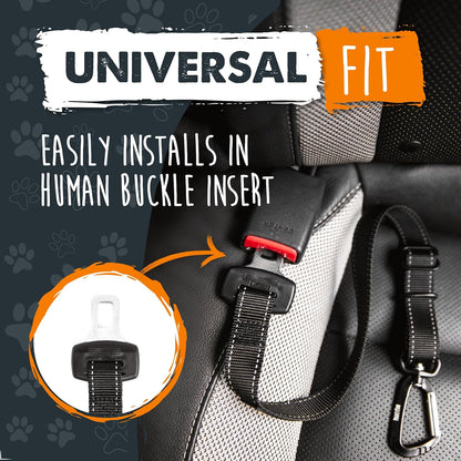 Dog Seat Belt | Pet Safety Belt, Created with Human Seatbelt Material. All-Metal Hardware with Adjustable Length Strap. Exceeds Dog Safety Standards. Keep Your Dog Secure in the Car