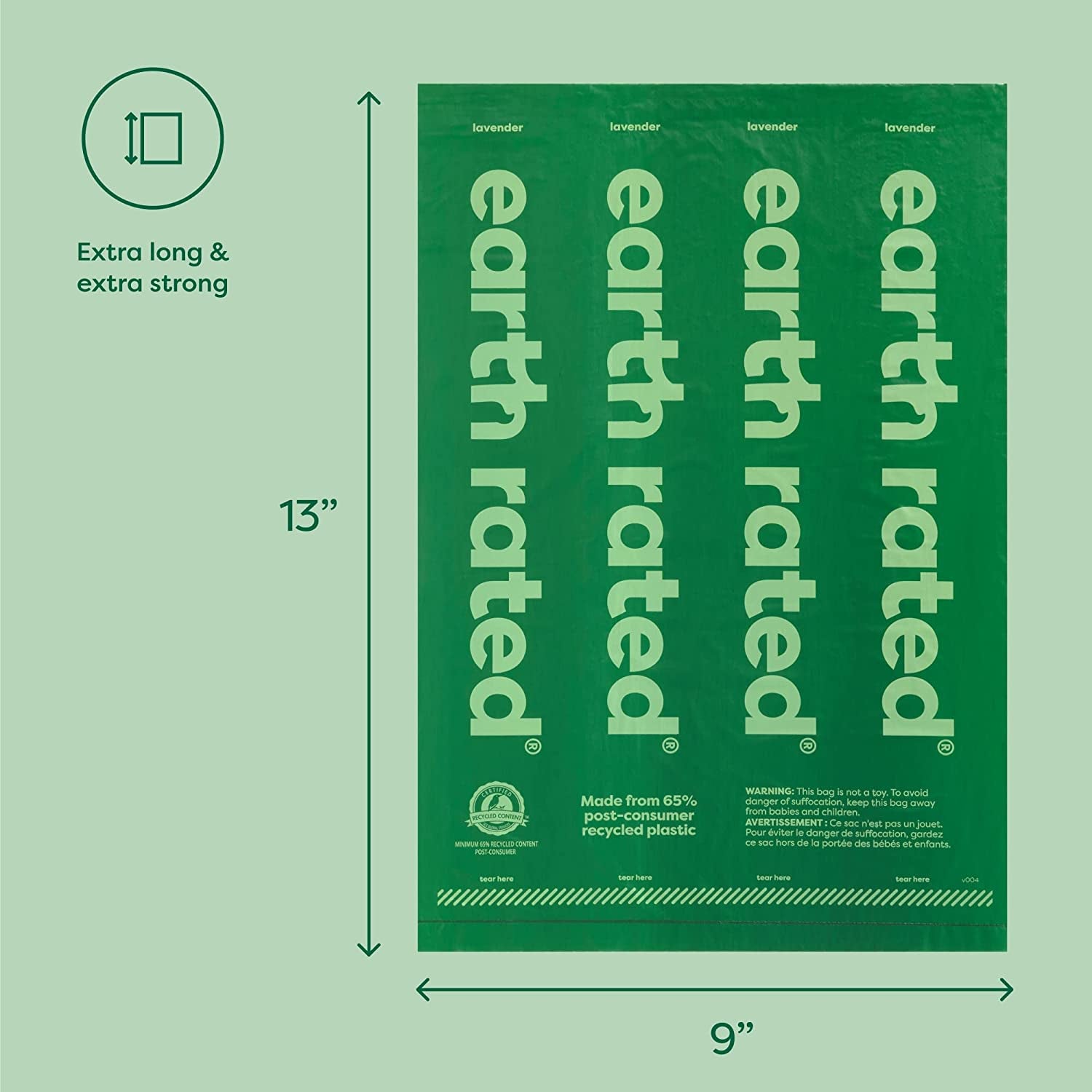 Dog Poop Bag Holder, Durable and Guaranteed Leakproof, Lavender Scented, 1 Dispenser and 900 Bags