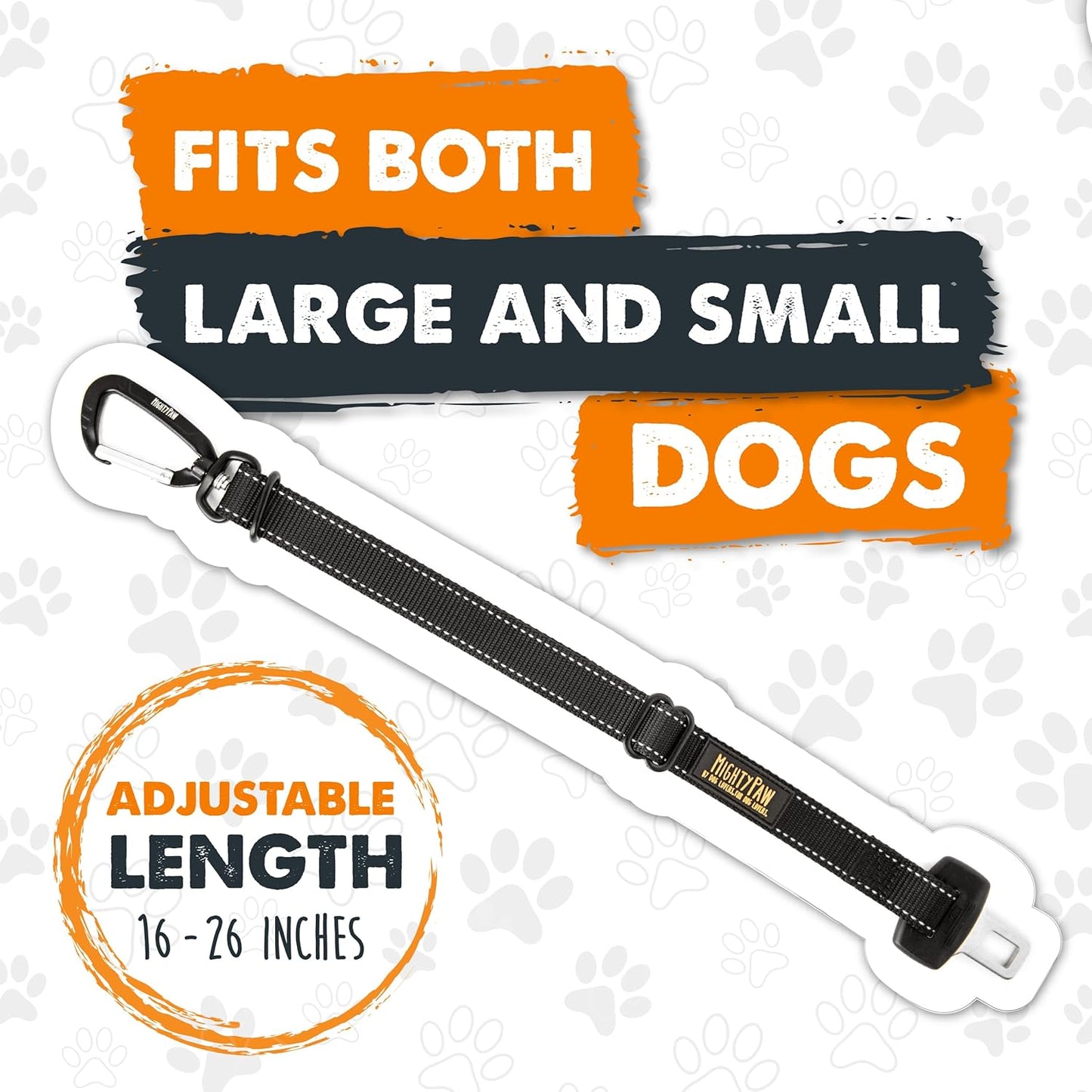 Dog Seat Belt | Pet Safety Belt, Created with Human Seatbelt Material. All-Metal Hardware with Adjustable Length Strap. Exceeds Dog Safety Standards. Keep Your Dog Secure in the Car
