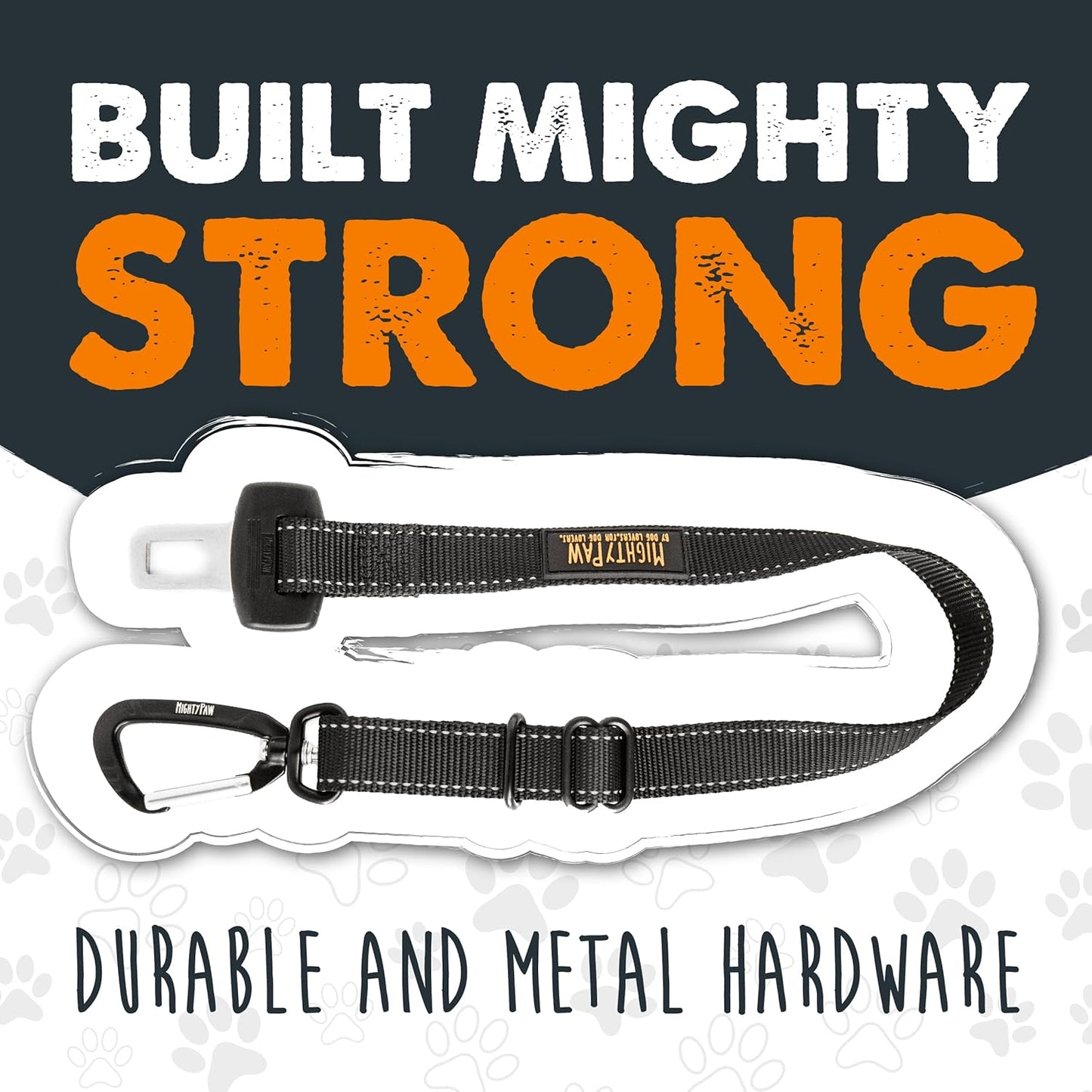 Dog Seat Belt | Pet Safety Belt, Created with Human Seatbelt Material. All-Metal Hardware with Adjustable Length Strap. Exceeds Dog Safety Standards. Keep Your Dog Secure in the Car