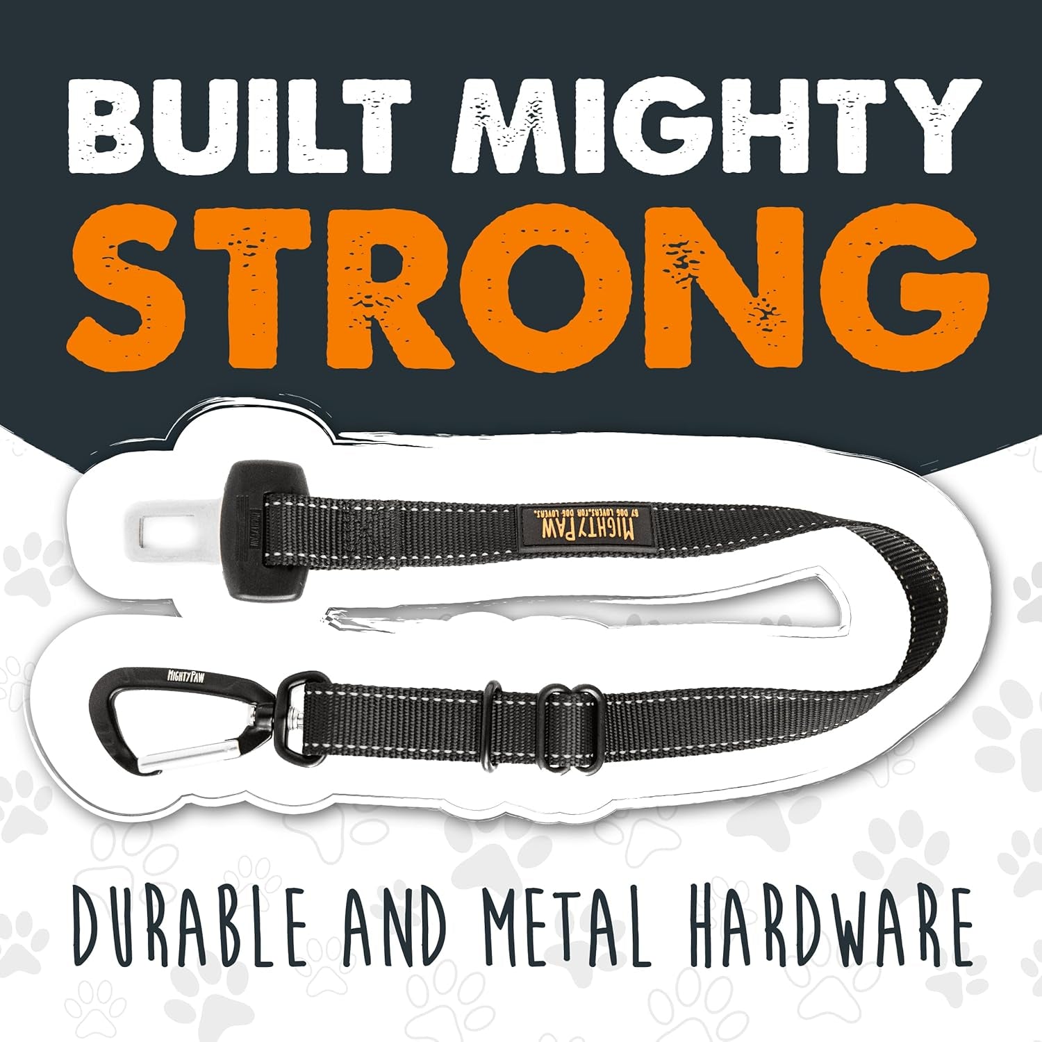 Dog Seat Belt | Pet Safety Belt, Created with Human Seatbelt Material. All-Metal Hardware with Adjustable Length Strap. Exceeds Dog Safety Standards. Keep Your Dog Secure in the Car