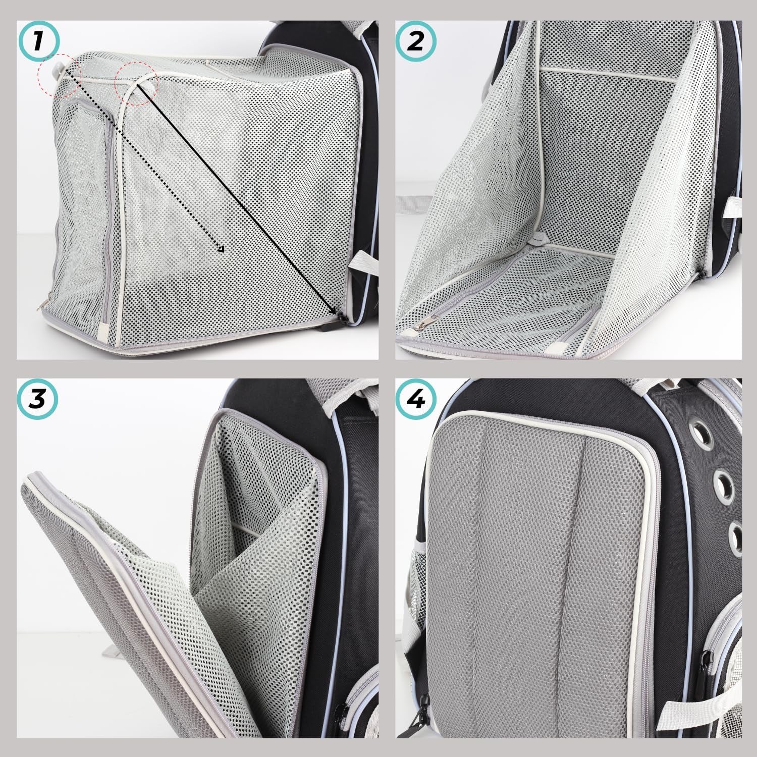 Expandable Cat Backpack Carrier for Large Cats & Small Dogs - Airline Approved Pet Bubble Backpack with Dual-Side Expansion, Perfect for Travel, Hiking & Outdoor Adventures, up to 16Lbs